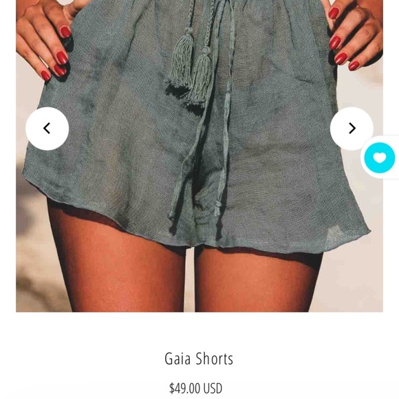 Andi Bagus Green Off-Shoulder Smocked Top and Drawstring Shorts Set NWOT Sz-S/M - Picture 4 of 6